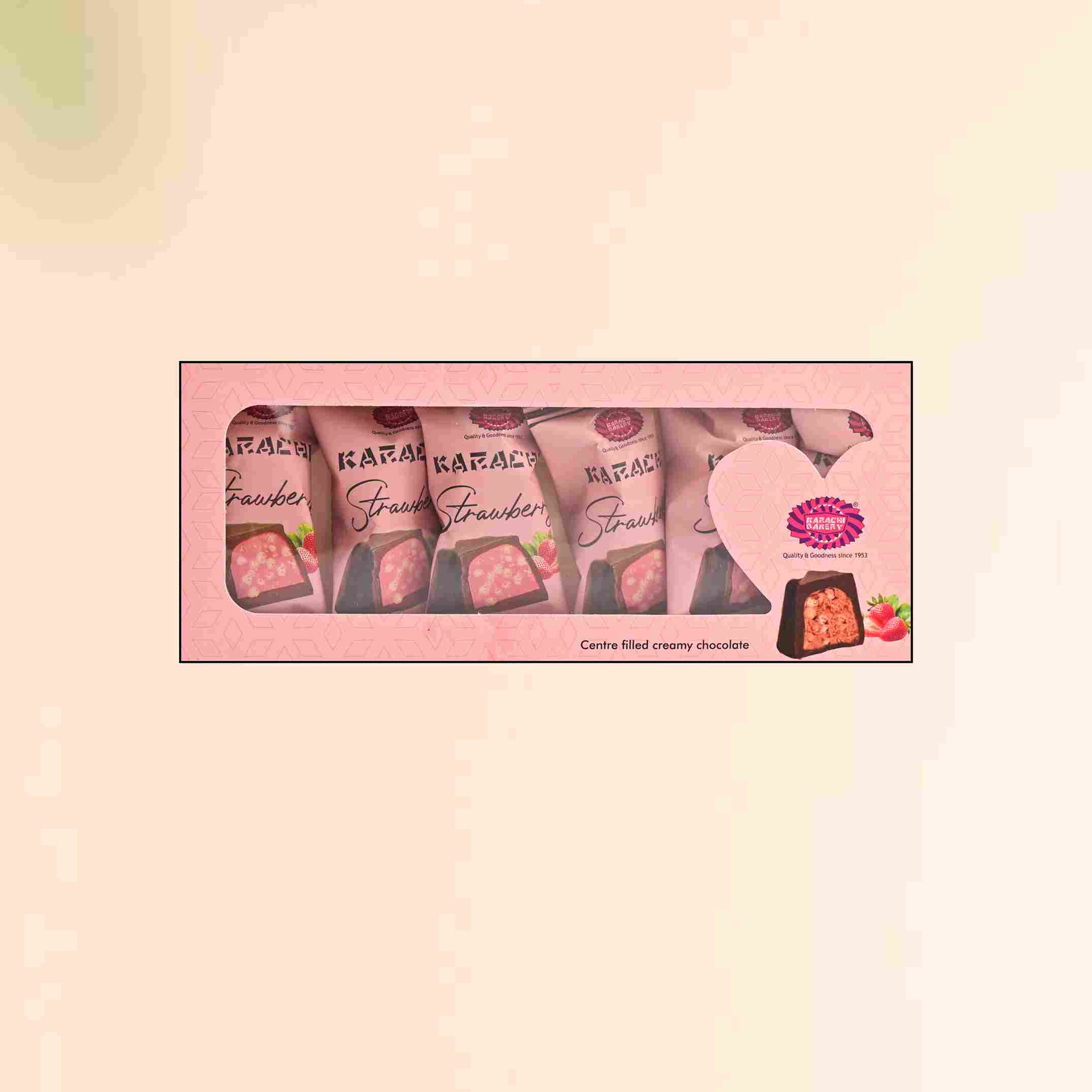 Karachi's Strawberry Bon Bon 60g (6 Pc Box )