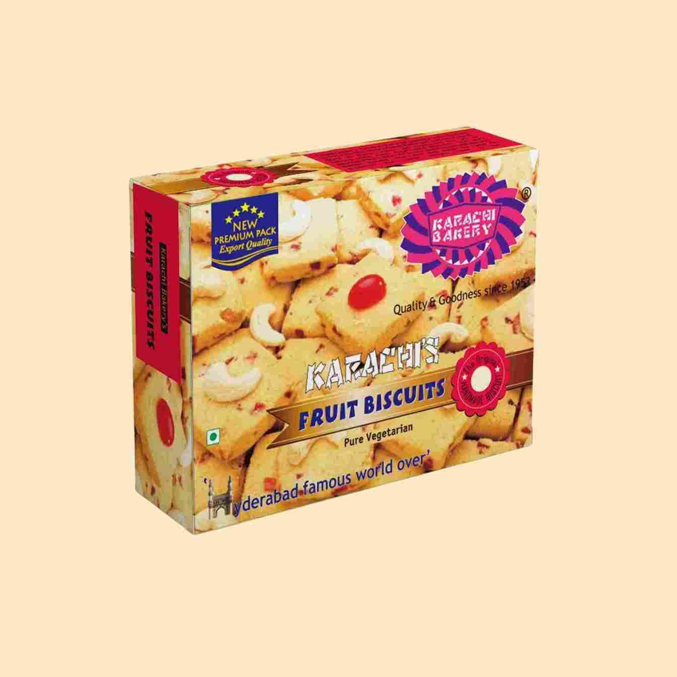 Fruit Biscuit Premium Pack 400g Mrp 210 (1Case:36 Boxes) U3