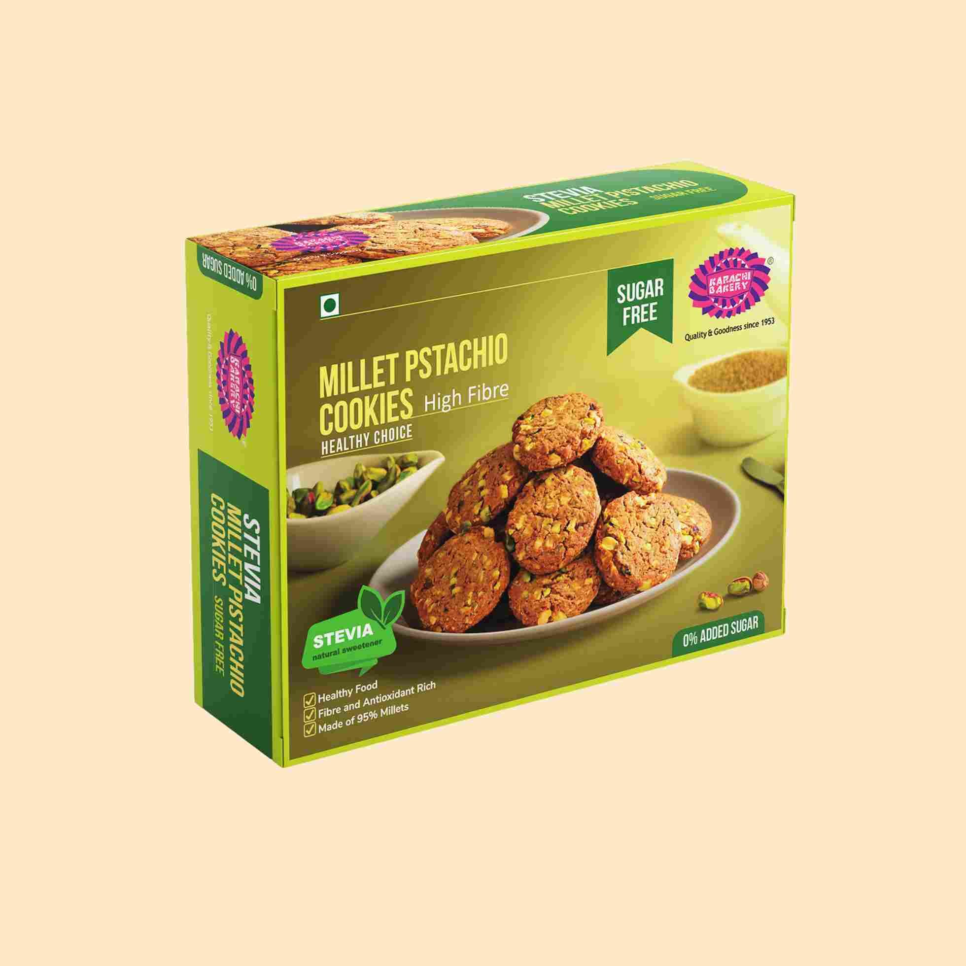 Stevia Millet Pistachio Cookies (S/F)