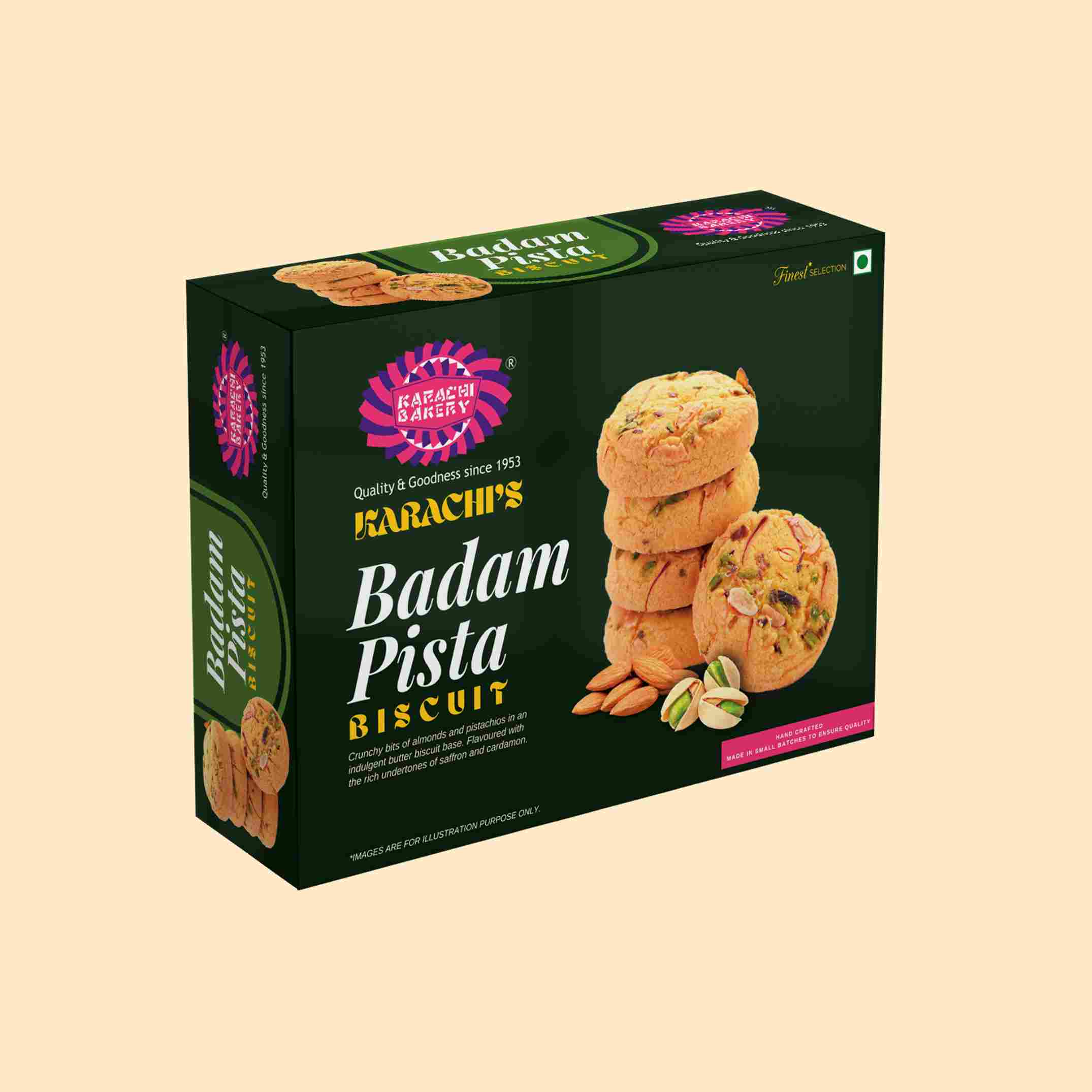Badam Pista Biscuits 300g Mrp 355 (1 Case : 36 Boxes)