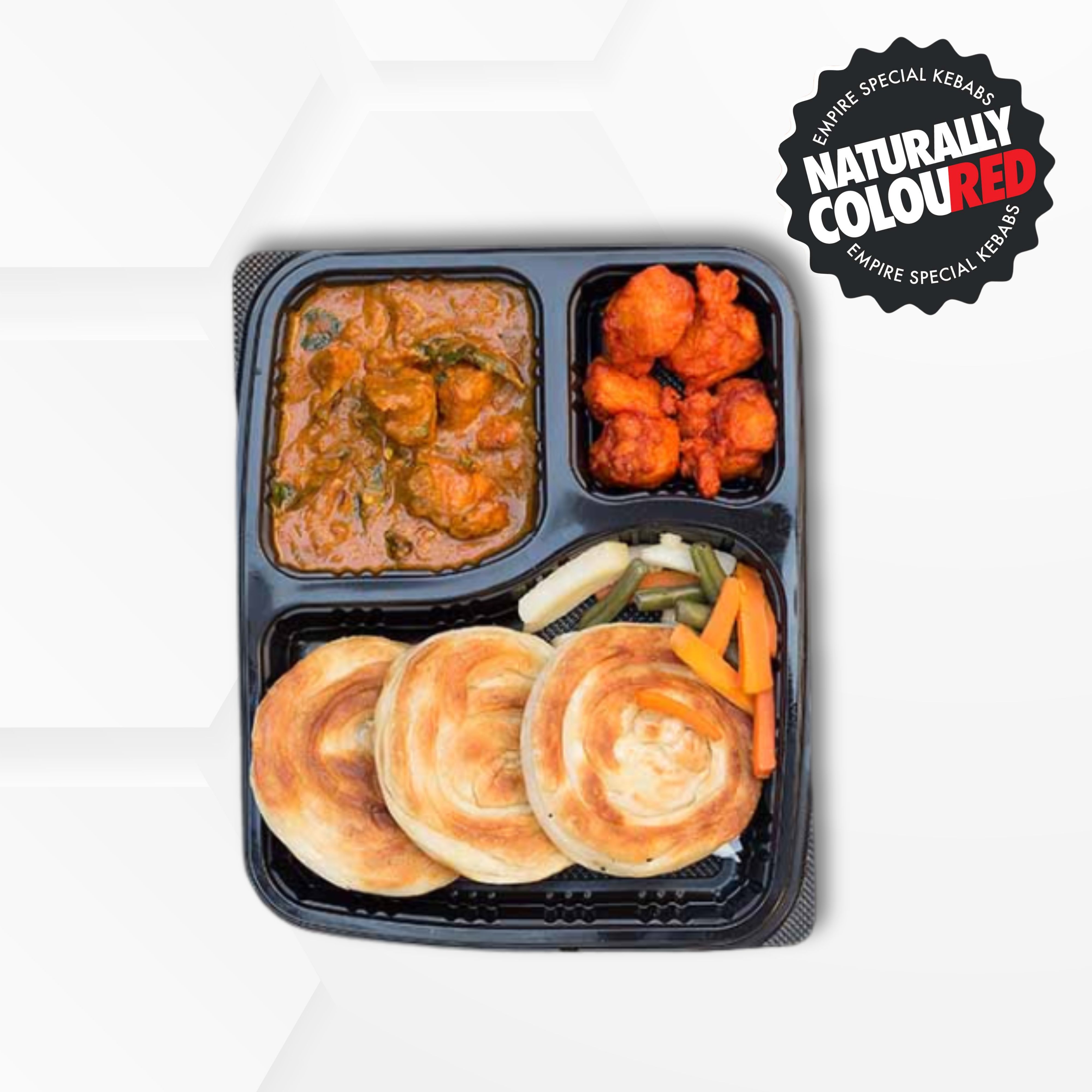 3 Coin Parotta, Hyderabadi Boneless Chicken Gravy & Popcorn Kebab