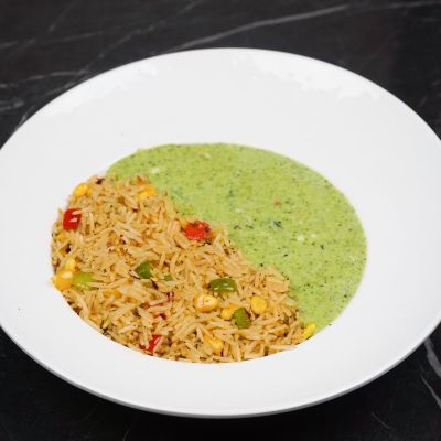Pesto Queso Rice Bowl