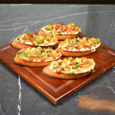 Hummus & Roasted Veggies Toast
