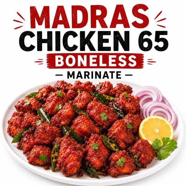 Madras Chicken 65 Boneless- 200 Gms