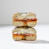 Hot Smoked Salmon Bagel