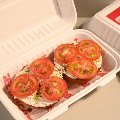 Tomato & Cream Cheese Open Face