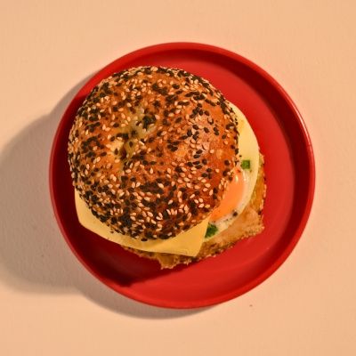 BBQ Chicken Scallion Bagel