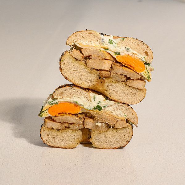 BBQ Chicken Scallion Bagel