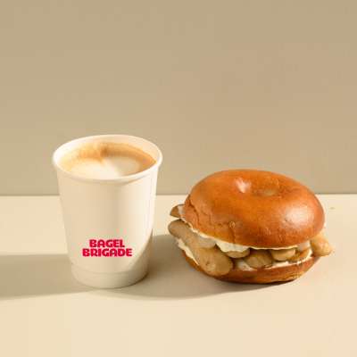 Chicken Sausage Stack + Hot Cappuccino
