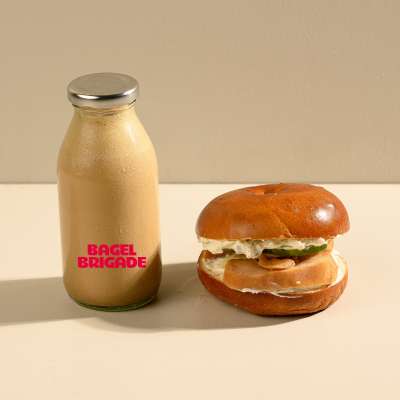 Cold Cut Chicken Stack + Hazelnut Cold Coffee