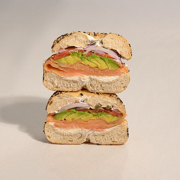 Nova Salmon Avocado Bagel