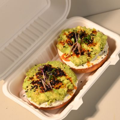 Avocado Open Face Bagel