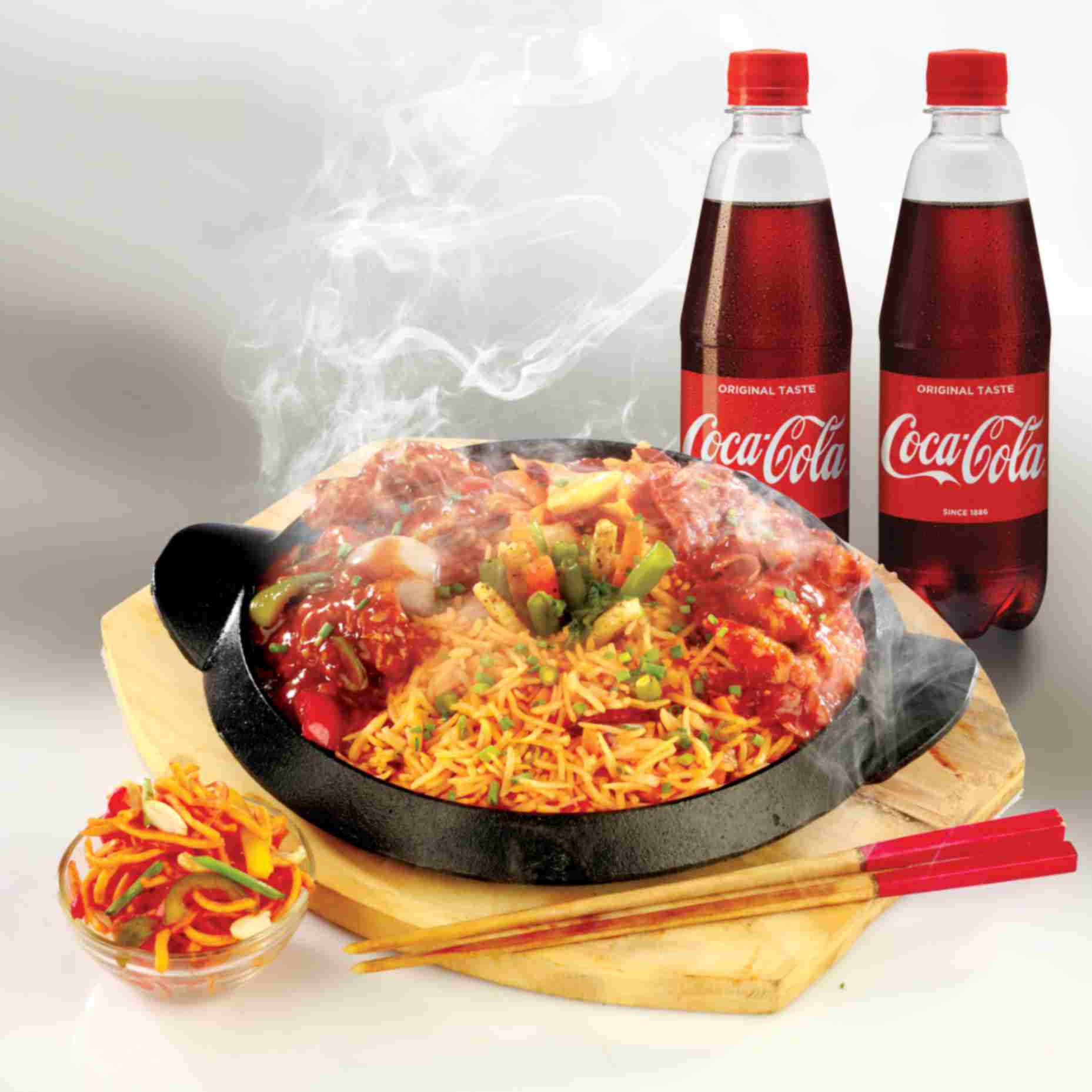 BUY ANY SIZZLER AND GET 2 COKE FREE (SIZZLER RICE)