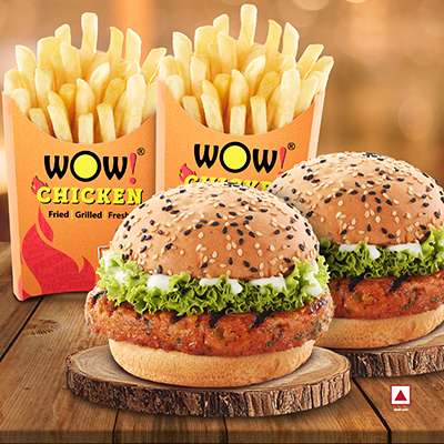 2pcs Peri Peri Grilled Burger + 2 Fries