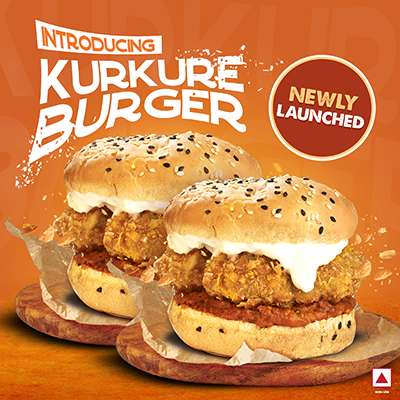 2pcs Chicken Kurkure Burger
