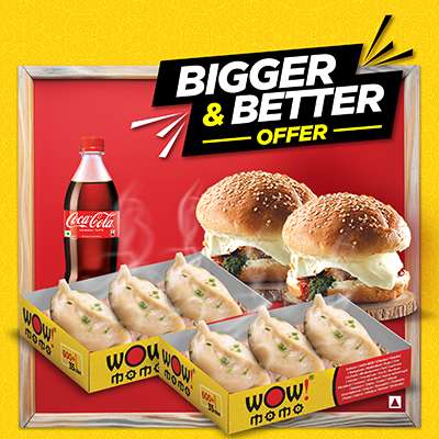 Chicken Pahari Feast Steam Momo 6 Pcs + 2 Chk Moburg + 1 Coco Cola