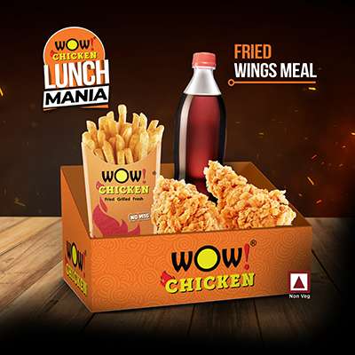 2 Pcs Fried Wings + 1 Regular Fries + One 250ml Soft Drinks