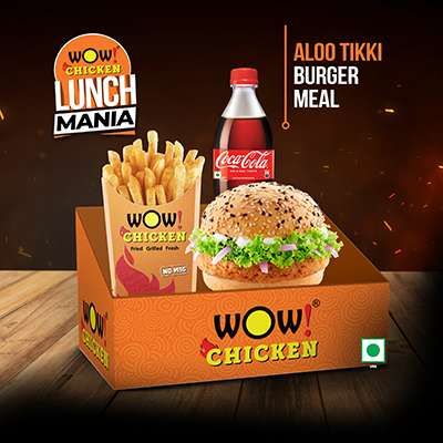 1 Pc Aloo Tikki Burger + 1 Regular Fries + 1x250ml Soft Drinks