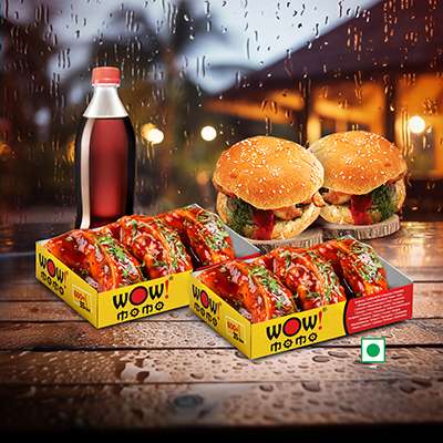 Veg PanFried Momo(Schezwan sauce)6Pc+Veg Moburg2P+One250ml Soft Drinks