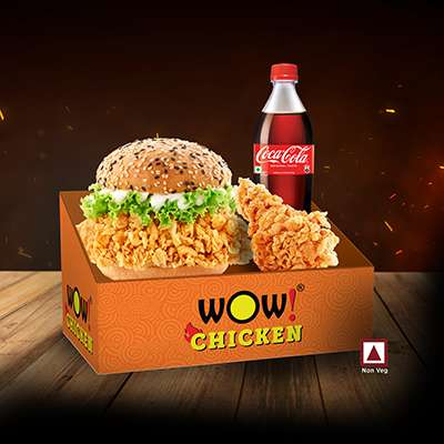 1p Crispy Chk Burger+1pc Fried Chicken Classic+One 250ml Soft Drinks