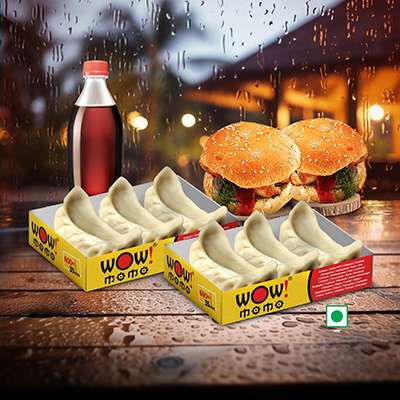 Veg Himalayan Steam Momo 6Pc + Veg Moburg 2Pc + One 250ml Soft Drinks