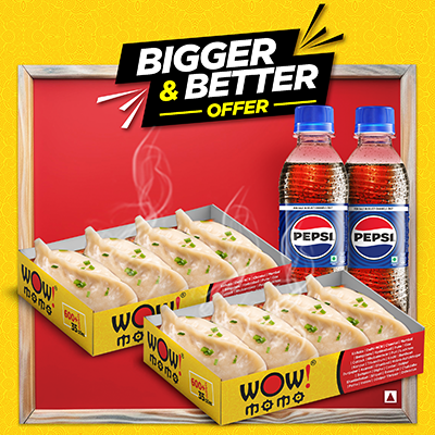 Chicken Pahari Feast Steam Momo 8 Pcs + 1 Pepsi