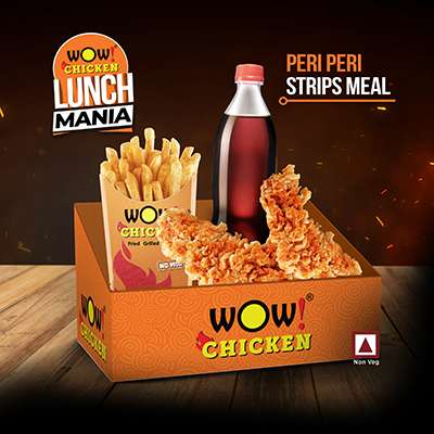 2 Pcs Peri Peri Strips + 1 Regular Fries + One 250ml Soft Drinks