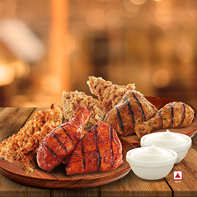 2p Peri Peri Grilled Chk+2p Arabic Grilled Chk+2p Strips+2p Wings