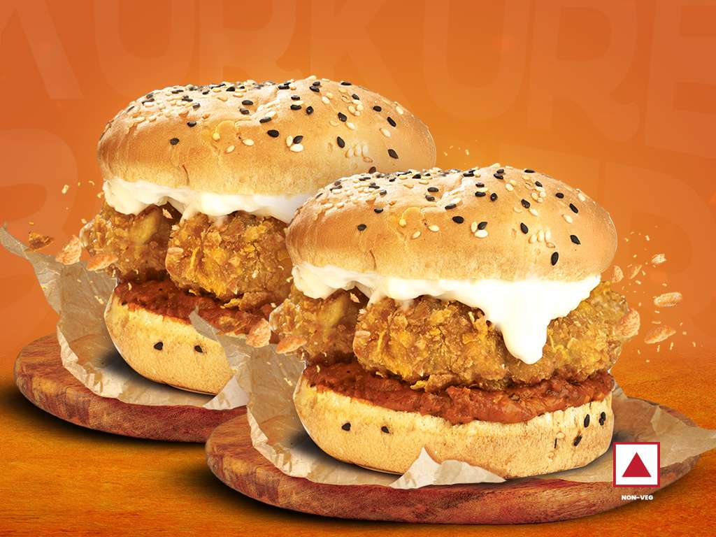 2pcs Chicken Kurkure Burger