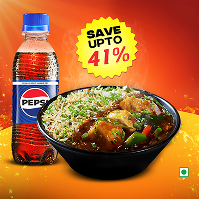 Veg Fried Rice With Chilli Paneer + 1 Pepsi 250ml