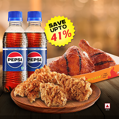 2Peri Peri Grilled Chicken +2Peri Peri Strips+2Fried Wings+2Pepsi250