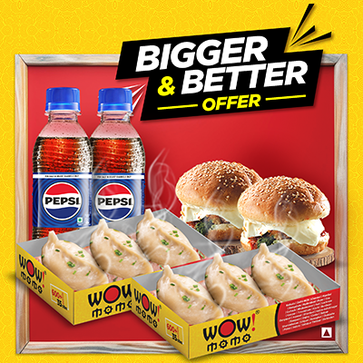 Chicken Pahari Feast Steam Momo 6 Pcs + 2 Chk Moburg + 1 Pepsi