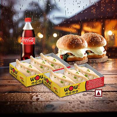 Chicken Himalayan Steam Momo 6Pc + Chicken Moburg 2Pc + One 250ml Coke