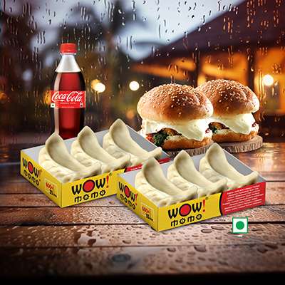 Veg Himalayan Steam Momo 6Pc + Veg Moburg 2Pc + One 250ml Coke