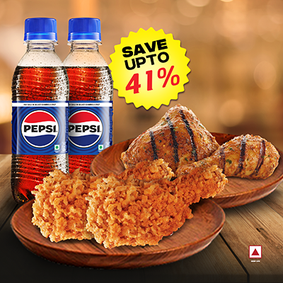 2pc Arabic Grilled Chicken+2pc Peri Peri Fried Chicken+2 Pepsi 250ML