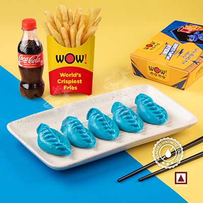 CHICKEN INDIANS STEAM MOMO 5PCS+REGULAR OG FRIES+COKE 250ML