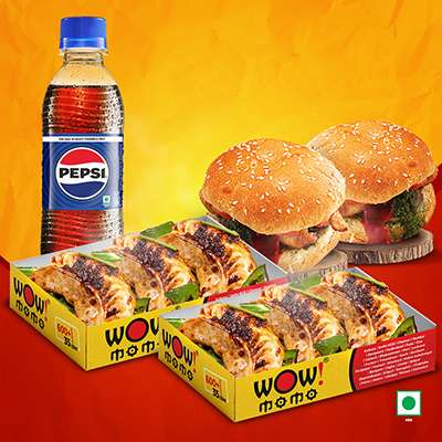 Veg Himalayan Chilli Momo 6Pc + Veg Moburg 2Pc + 1 Pepsi 250ml