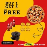 Any Medium Pizza (Non-veg) + 5 Sides