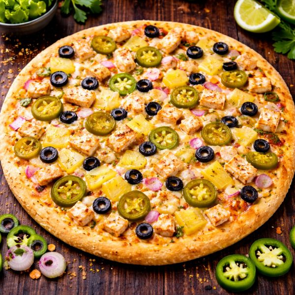 Sweet & Sour Paneer Fusion Large Pizza