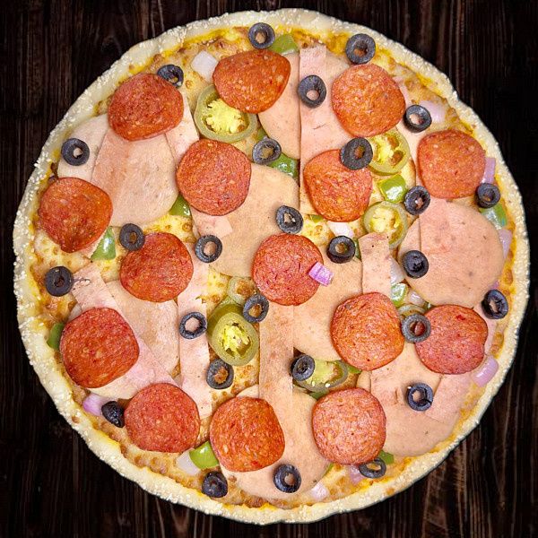 Triple Meat Treat Pizza