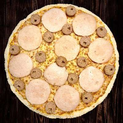 Chicken Seekh & Chicken Salami Pizza (Regular 17.80 Cm )