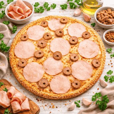 Chicken Seekh & Chicken Salami Pizza (Regular 17.80 Cm )