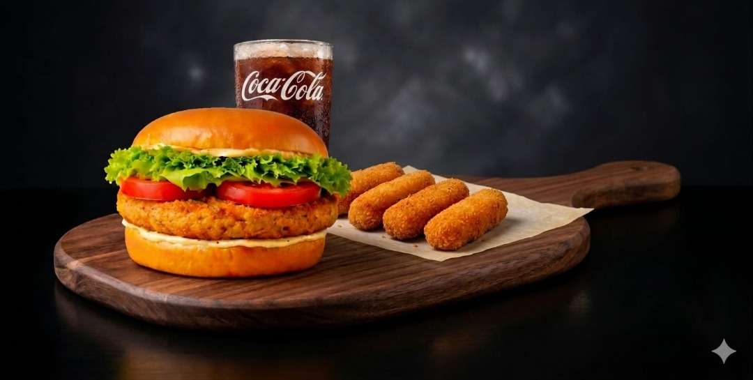 Veg Burger Meal For 1