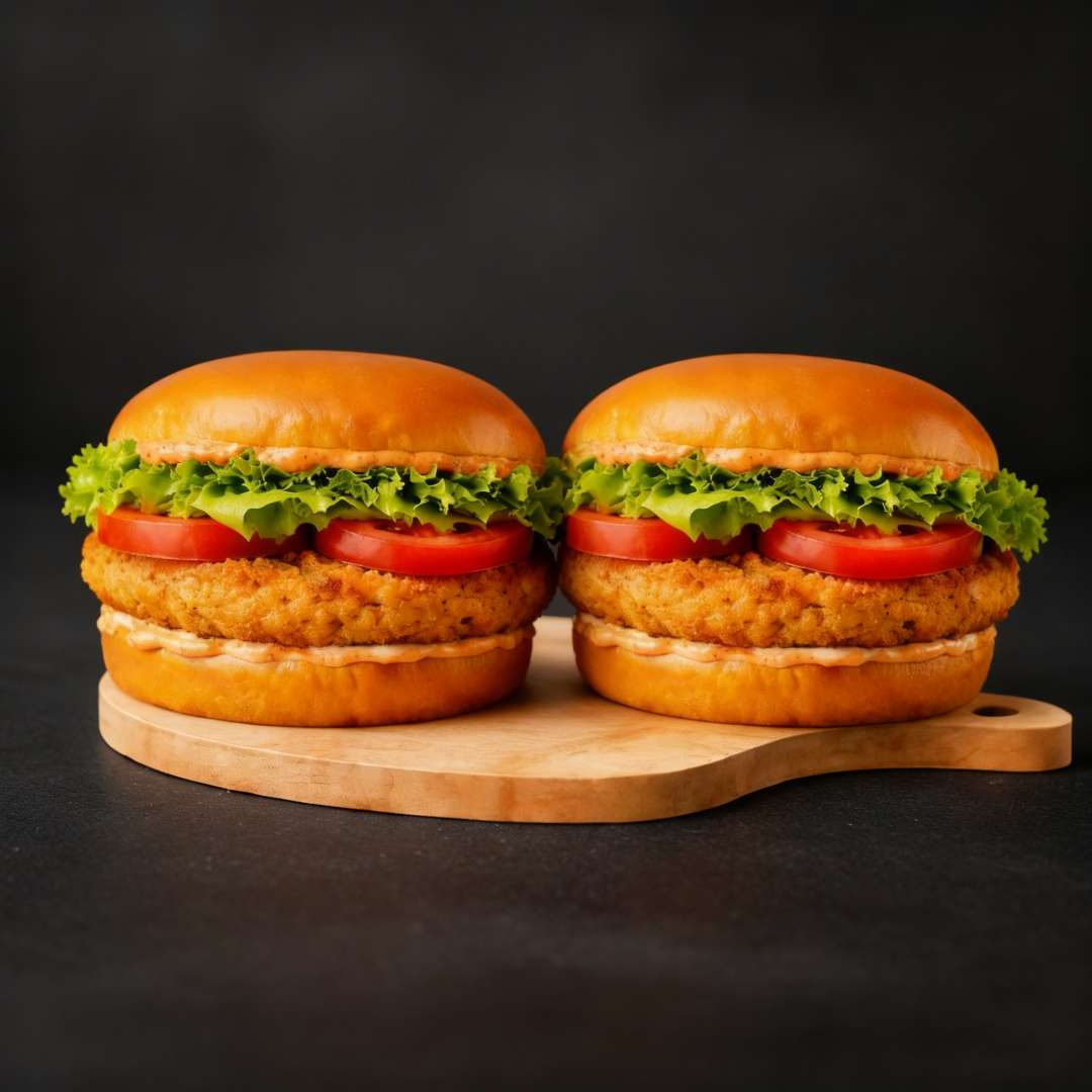 2 Crispy Veg Burgers
