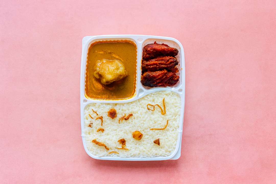 Ghee Rice Chicken Kurma Pepper Wings Combo