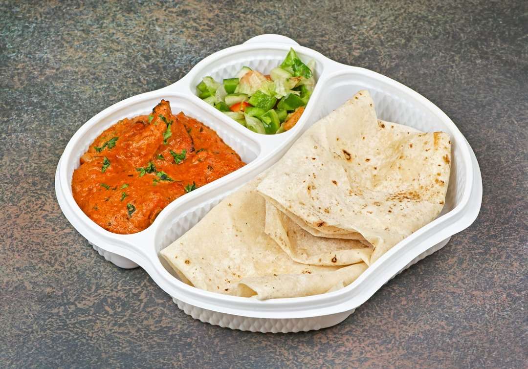 Chicken Tikka Masala Romali Roti (2 Pcs) Salad