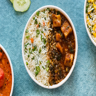 Veg Fried Rice With Paneer Manchurian Rice Bowl