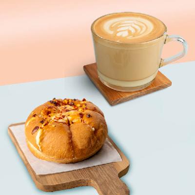 Latte (L) + Korean Bun