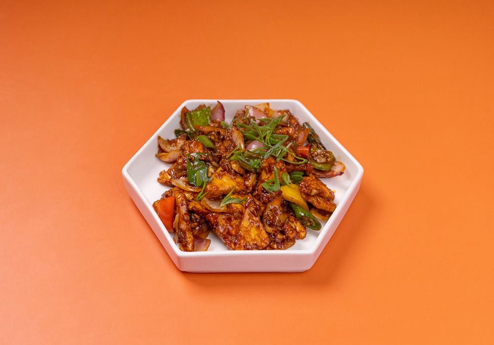 Pan Fried Paneer Chilli