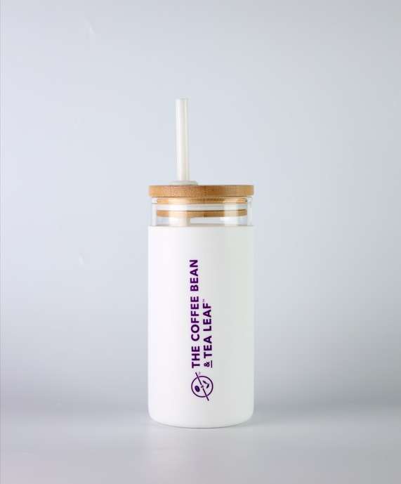 Glass Sipper With Sleeve, Straw & Lid -V1